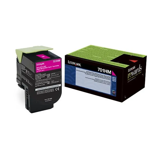 Lexmark (701HM) CS310, CS410, CS510 High Yield Magenta Return Program Toner Cartridge (3,000 Yield)