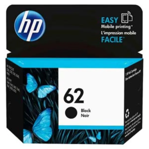 HP 62 (C2P04AN) Black Original Ink Cartridge (200 Yield)