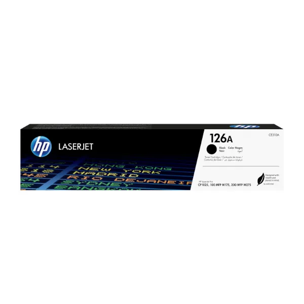 HP 126A (CE310A) Color LaserJet CP1025nw, M175nw, M275 Black Toner Cartridge (1,200 Yield)