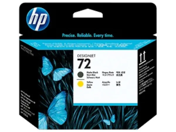 HP 72 (C9384A) Matte Black / Yellow Printhead