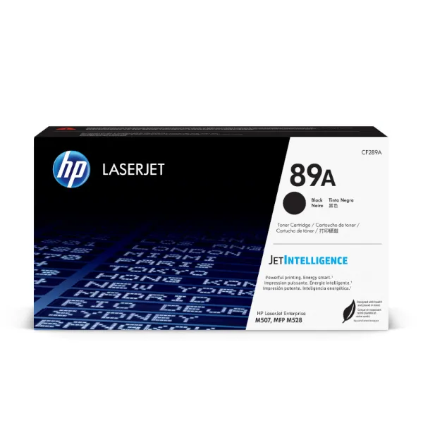 HP 89A (CF289A) LaserJet Enterprise M507, MFP M528, Managed MFP E52645dn, Flow MFP E52645c Black LaserJet Toner Cartridge (5,000 Yield)