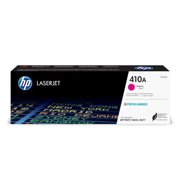 HP 410A (CF413A) Color LaserJet Pro M452, M477 Magenta Toner Cartridge (2,300 Yield)