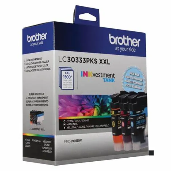 Brother MFC-J995DW, J995DWXL Super High Yield Cyan/ Magenta/ Yellow Ink Multipack (Yields 1,500 Per)