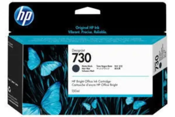 HP 730 (P2V65A) DesignJet T1700, T2600 Matte Black Ink Cartridge (130 ml)