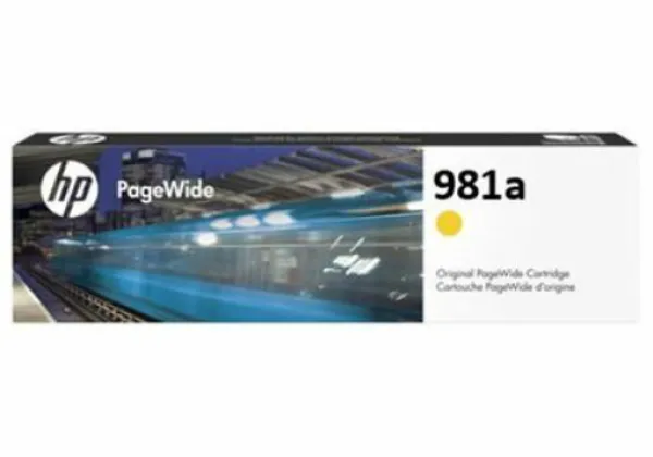 HP 981A (J3M70A) PageWide Enterprise Color 556, 586, Managed Color E55650, E58650 Yellow Original PageWide Cartridge (6,000 Yield)